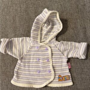 Zapf Creations Chou Chou hoodie vintage baby or doll sweater Velcro closure GUC